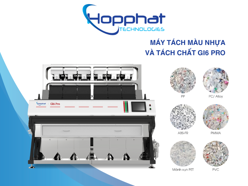 Máy tách màu nhựa và tách chất GI6 Pro